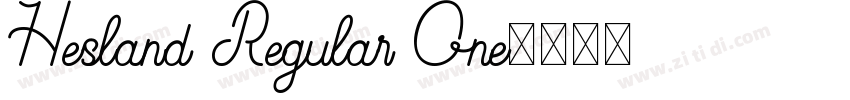 Hesland Regular One字体转换